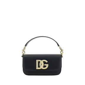 Dolce & Gabbana Schwarze Handtasche aus Kalbshaut Bos Taurus