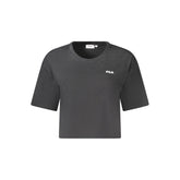 Fila Schwarzes Baumwoll-T-Shirt