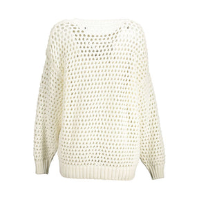 Gant Weißer Baumwollpullover für Frauen