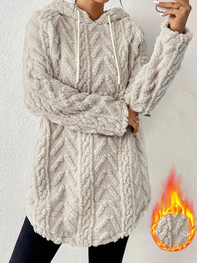 Cozy Plain Hoodie Long Sleeve Sweater – Der stilvolle Allrounder für den Herbst