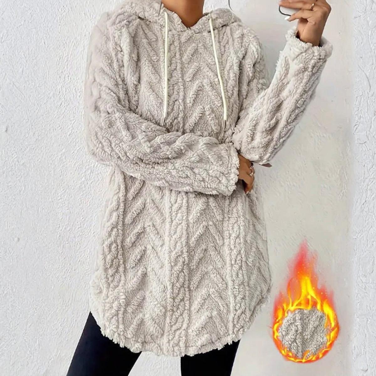 Cozy Plain Hoodie Long Sleeve Sweater – Der stilvolle Allrounder für den Herbst