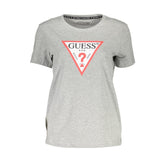 Guess Jeans Graues Baumwoll-T-Shirt