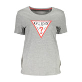 Guess Jeans Graues Baumwoll-T-Shirt