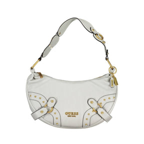 Guess Jeans Grau-weiße Polyethylen-Handtasche