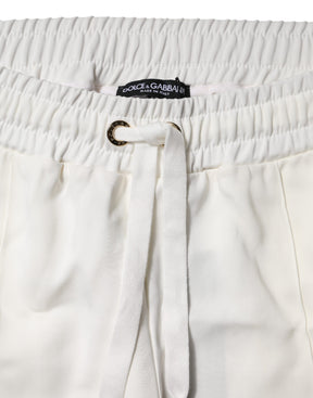 Dolce & Gabbana Weiße Jogger-Sweatpants Hose