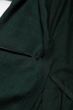 Dolce & Gabbana Dunkelgrüner Kaschmir-Seiden-Cardigan-Pullover