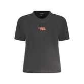 Calvin Klein Schwarzes Baumwoll-T-Shirt für Frauen