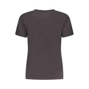 Tommy Hilfiger Schwarzes Baumwoll-T-Shirt für Frauen