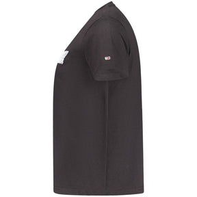 Tommy Hilfiger Schwarzes Baumwoll-T-Shirt für Frauen