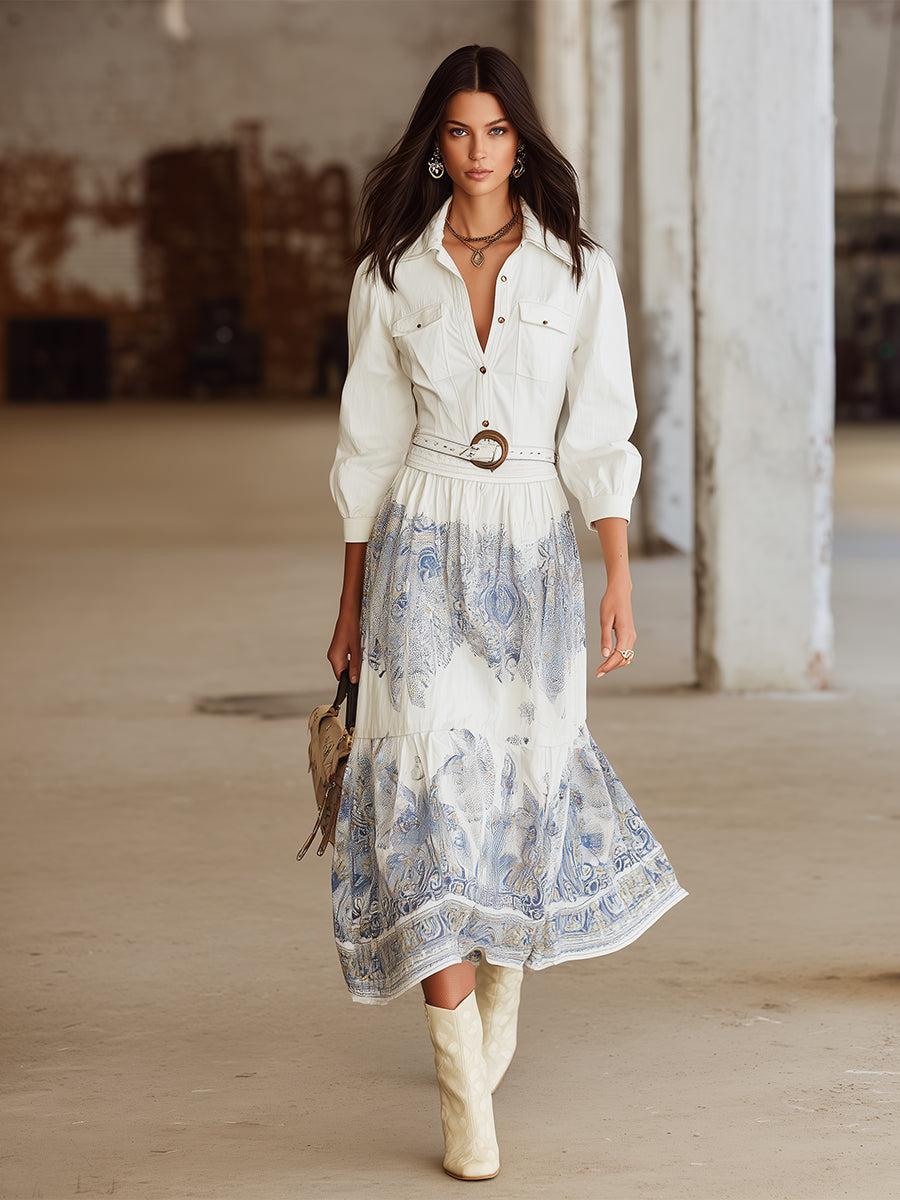 Boho-Chic Midi-Kleid: Eleganter Winter-Style mit handwerklicher Raffinesse