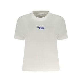 Calvin Klein Weißes T-Shirt aus Baumwolle für Frauen
