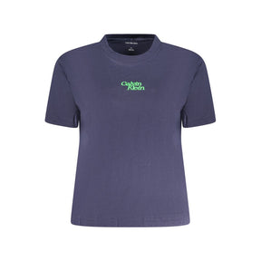 Calvin Klein T-Shirt aus blauer Baumwolle für Frauen