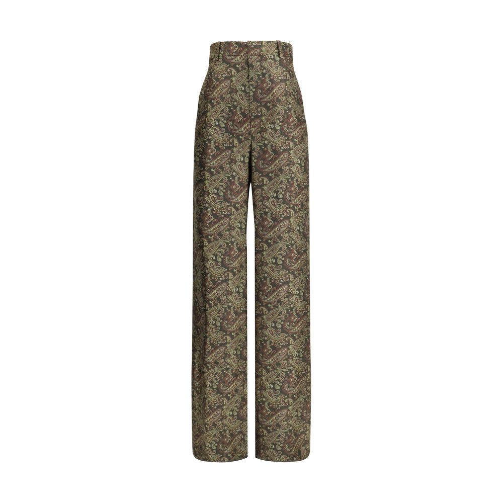 Saint Laurent Paisley gemusterte Seidenhose
