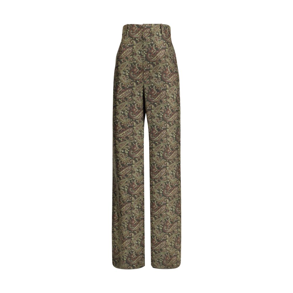 Saint Laurent Paisley gemusterte Seidenhose