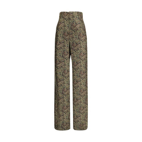 Saint Laurent Paisley gemusterte Seidenhose