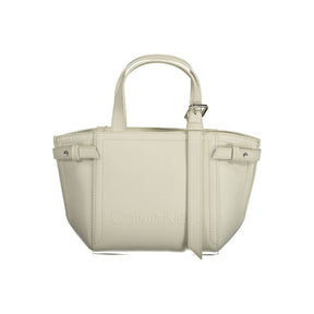 Calvin Klein Weiße Polyester-Handtasche