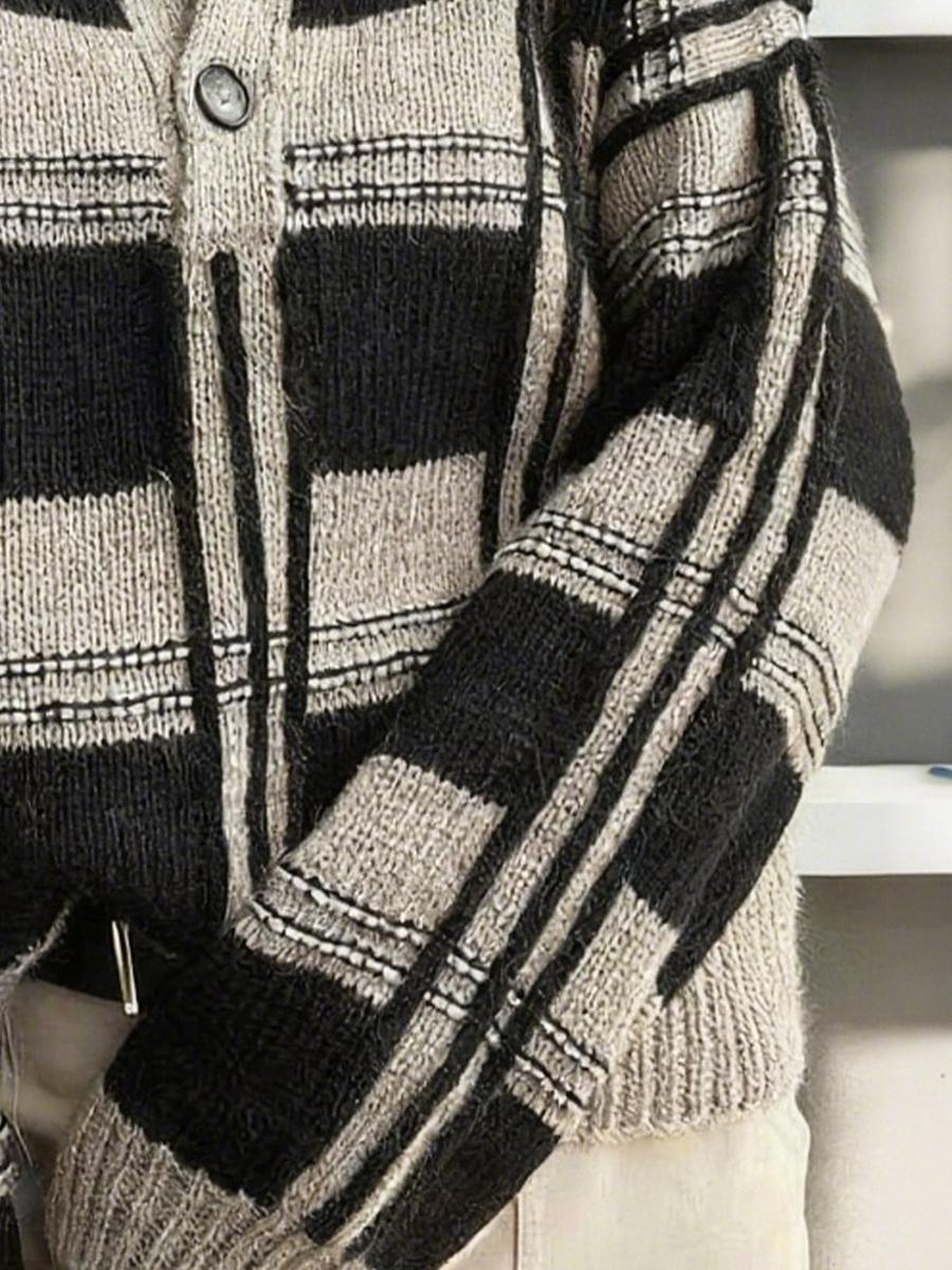 Chunky Knit Plaid Cardigan - Ihr stilsicherer Begleiter für kuschelige Herbsttage