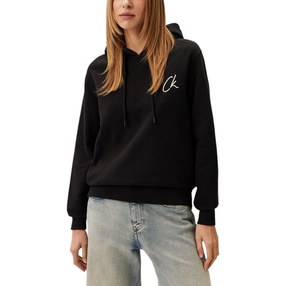 Calvin Klein Jeans Schwarzes Sweatshirt aus recycelter Baumwolle