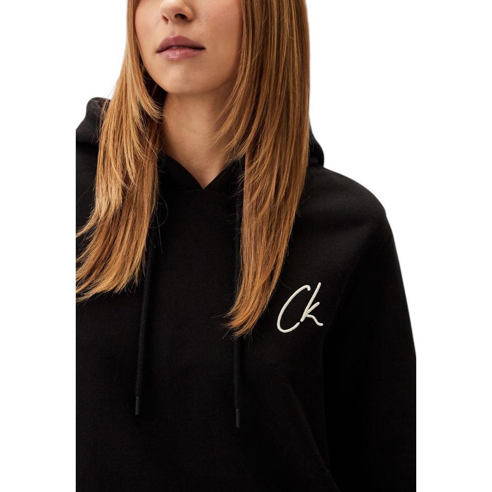 Calvin Klein Jeans Schwarzes Sweatshirt aus recycelter Baumwolle