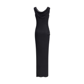 Versace Drapiertes langes Kleid aus Jersey