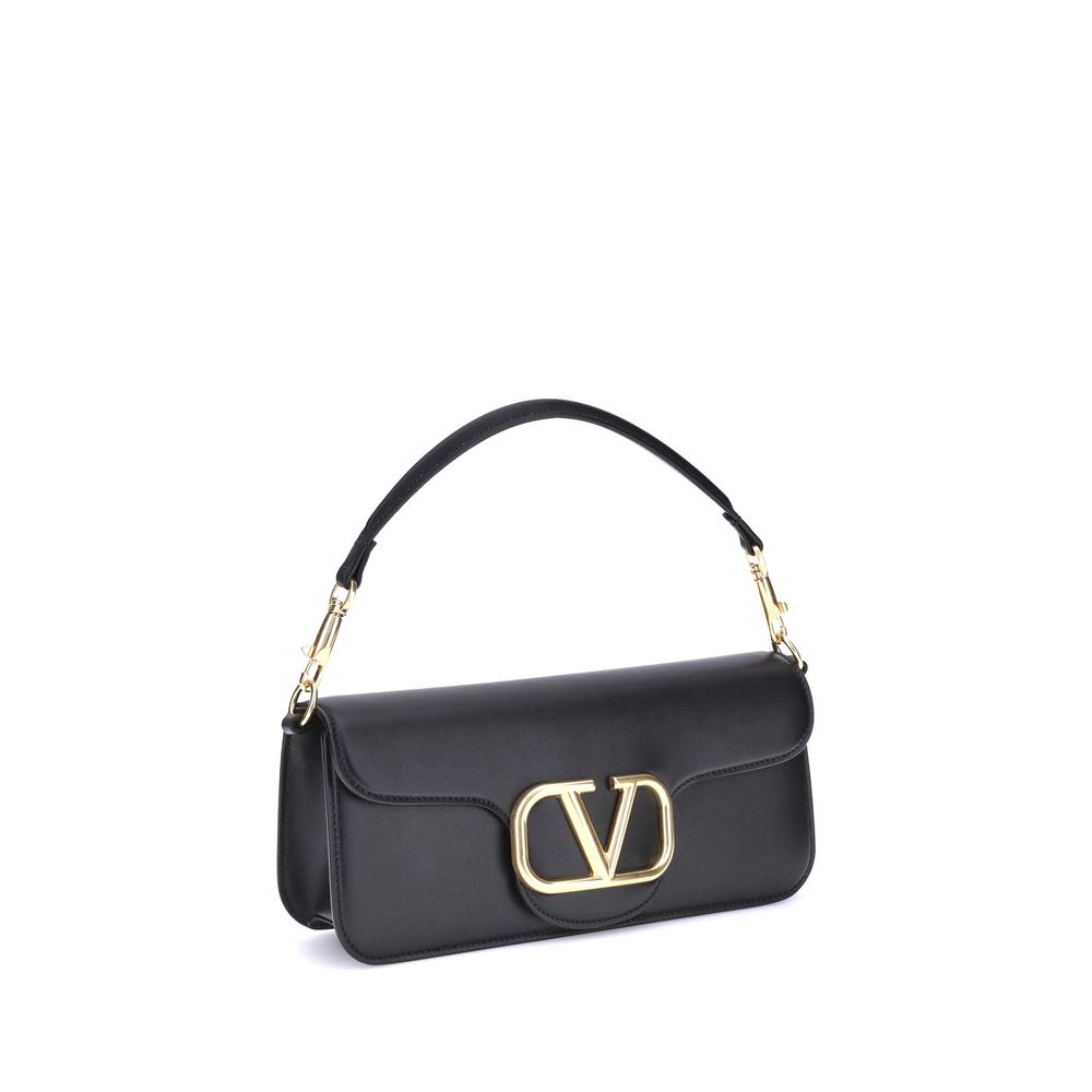 Valentino Garavani Schwarze Kalbshaut Bos Taurus Schultertasche