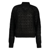 Guess Jeans Schwarzer Pullover aus Alpaka-Leder