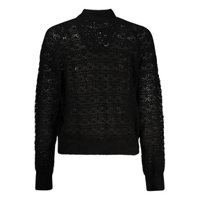 Guess Jeans Schwarzer Pullover aus Alpaka-Leder
