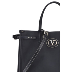 Valentino Garavani Schwarze Kalbshaut Bos Taurus Schultertasche