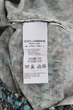 Dolce & Gabbana Blauer Wollpullover ohne Ärmel Pullover