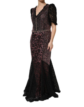 Dolce & Gabbana Multicolor Verziertes Meerjungfrauenkleid Kleid