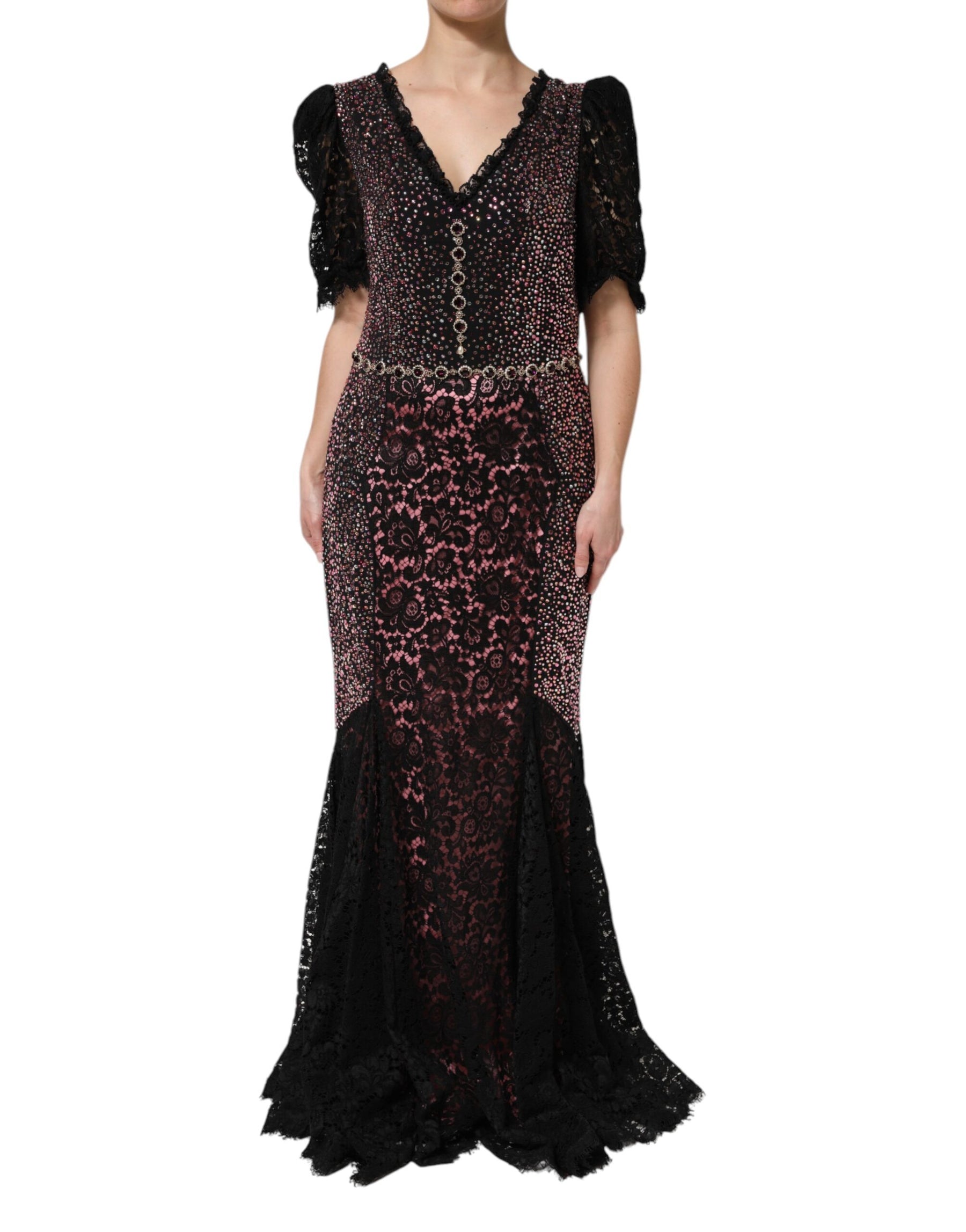 Dolce & Gabbana Multicolor Verziertes Meerjungfrauenkleid Kleid