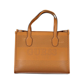 Guess Jeans Braune Polyethylen-Handtasche