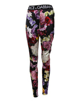 Dolce & Gabbana Multicolor Floral Legging Stretch Taille Hose