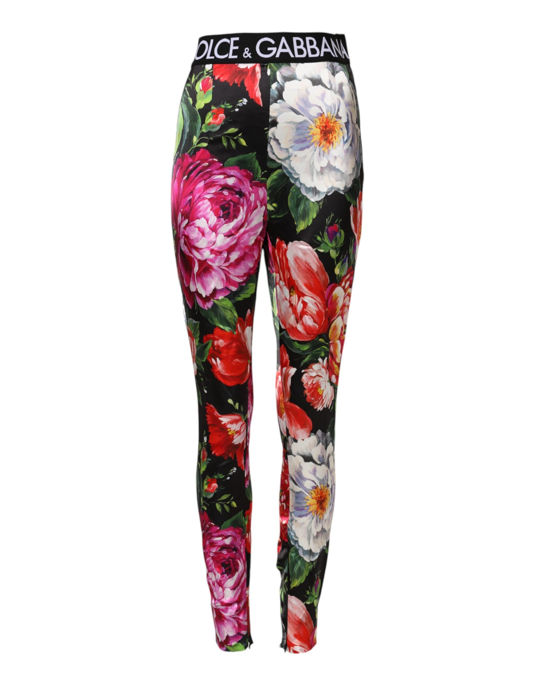 Dolce & Gabbana Multicolor Floral Legging Stretch Taille Hose