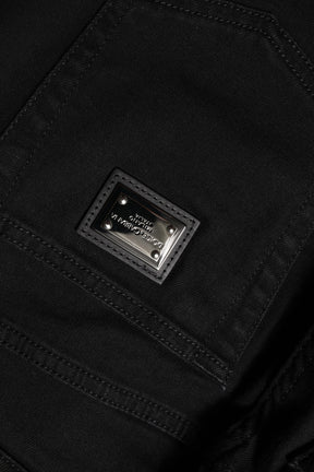 Dolce & Gabbana Schwarze Boyfriend Denim-Jeans aus Baumwolle mit mittlerer Taille