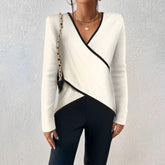 Herbstlicher V-Ausschnitt-Pullover - 100% Baumwolle für stilvolle Wärme