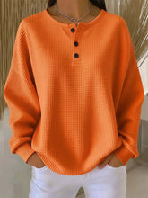Kuscheliges Waffle Sweatshirt Orange für kalte Wintertage