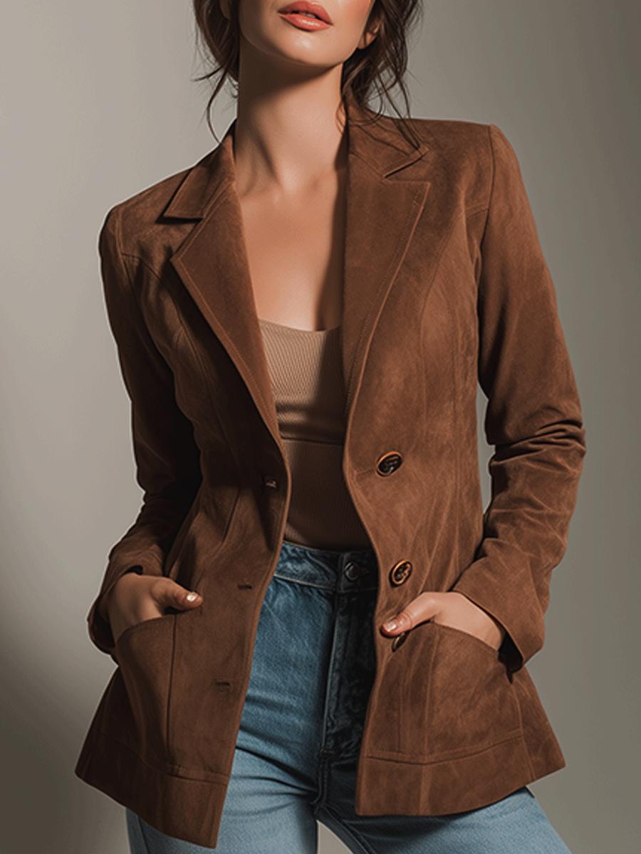 Special Long Sleeve Plain Lapel Blazer: Eleganter Herbstsbegleiter in Top-Qualität