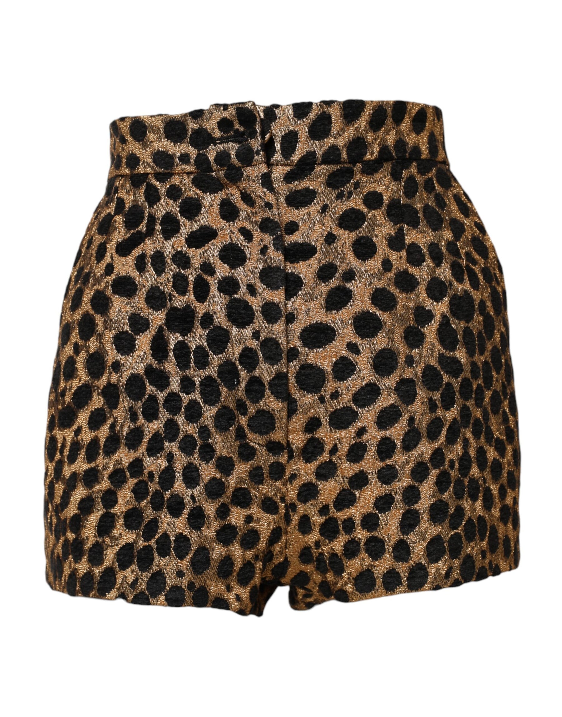 Dolce & Gabbana Braune Leoparden-Hotpants mit hoher Taille Shorts
