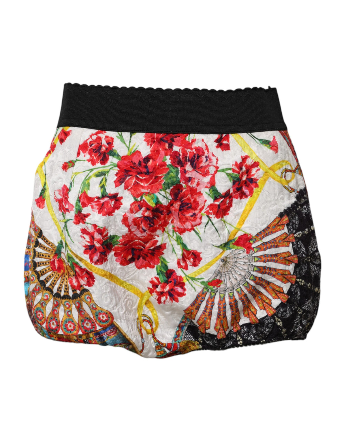 Dolce & Gabbana Multicolor Floral Hohe Taille Hot Pants Shorts