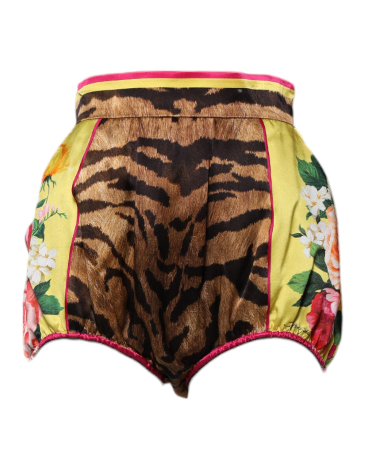 Dolce & Gabbana Multicolor Floral Hohe Taille Hot Pants Shorts