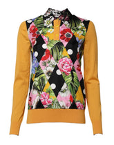 Dolce & Gabbana Multicolor Floral Long Sleeves Polo Top
