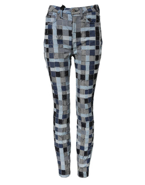 Dolce & Gabbana Mehrfarbige Patchwork-Skinny-Jeans