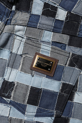 Dolce & Gabbana Mehrfarbige Patchwork-Skinny-Jeans