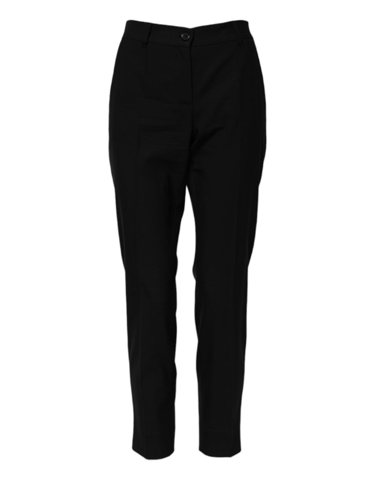 Dolce & Gabbana Schwarze taillierte Hose aus Wolle