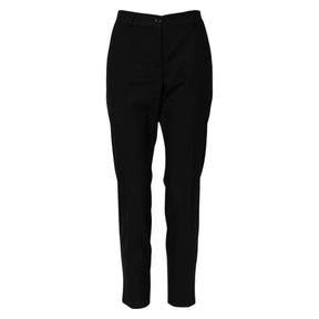 Dolce & Gabbana Schwarze taillierte Hose aus Wolle