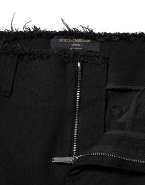 Dolce & Gabbana Schwarze Denim-Jeans mit mittlerer Taille aus Baumwolle