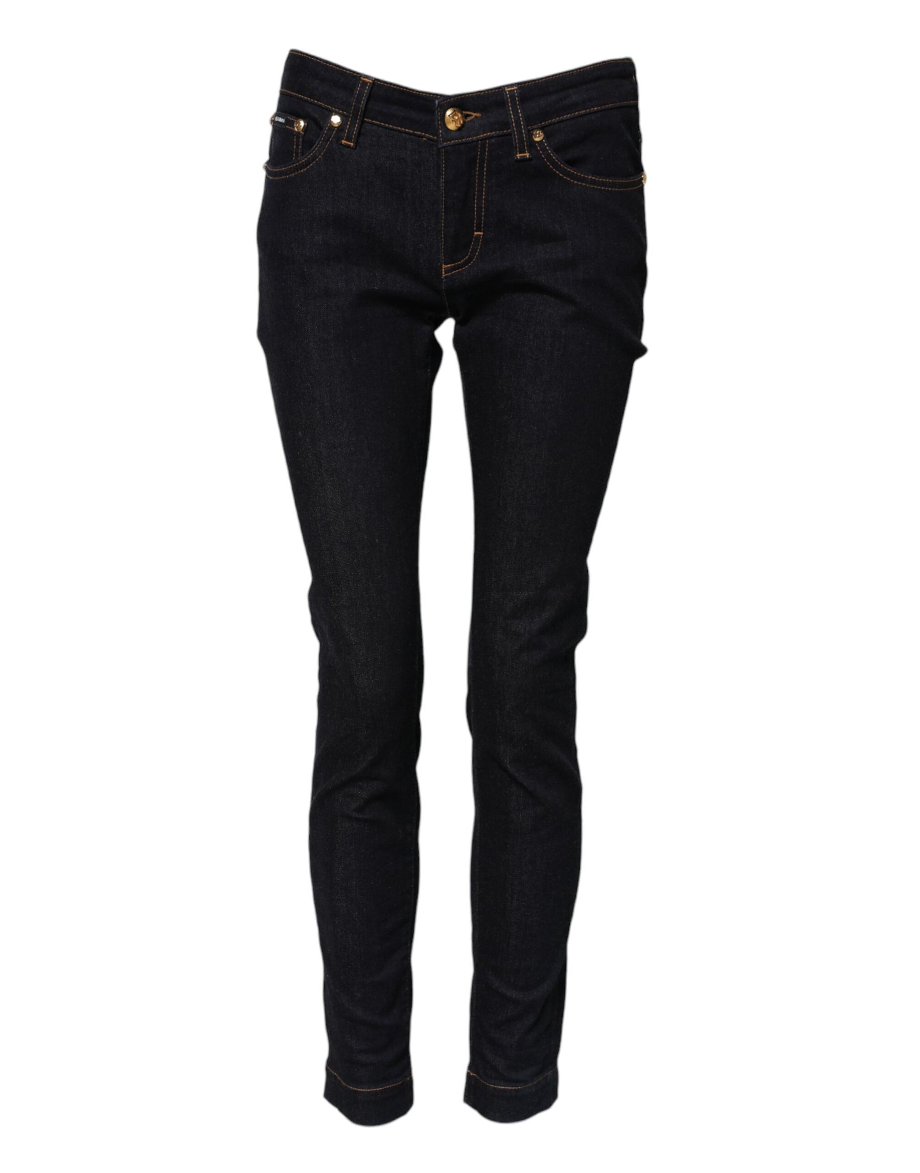 Dolce & Gabbana Blaue Baumwolle PRETTY LowWaist Skinny Denim Jeans