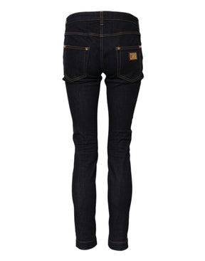 Dolce & Gabbana Blaue Baumwolle PRETTY LowWaist Skinny Denim Jeans