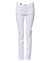 Dolce & Gabbana Weiße GRACE Mid Waisted Skinny Denim Jeans